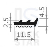 Уплотнитель оконный OT-KUMI 4302 EPDM